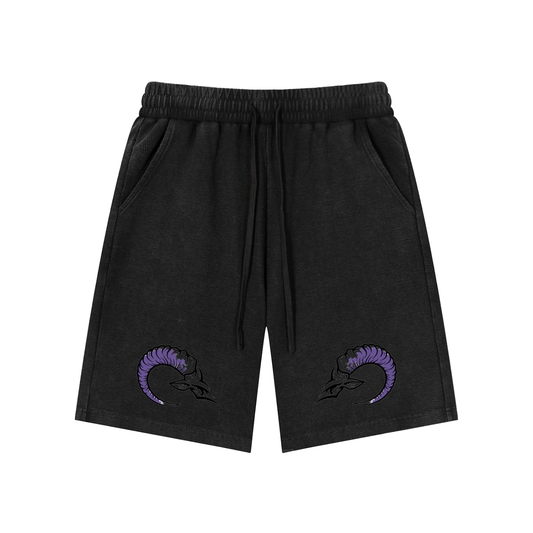 Mineral Wash Waffle Knit Shorts